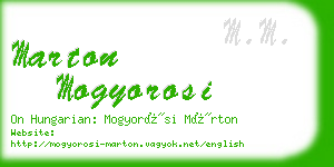 marton mogyorosi business card